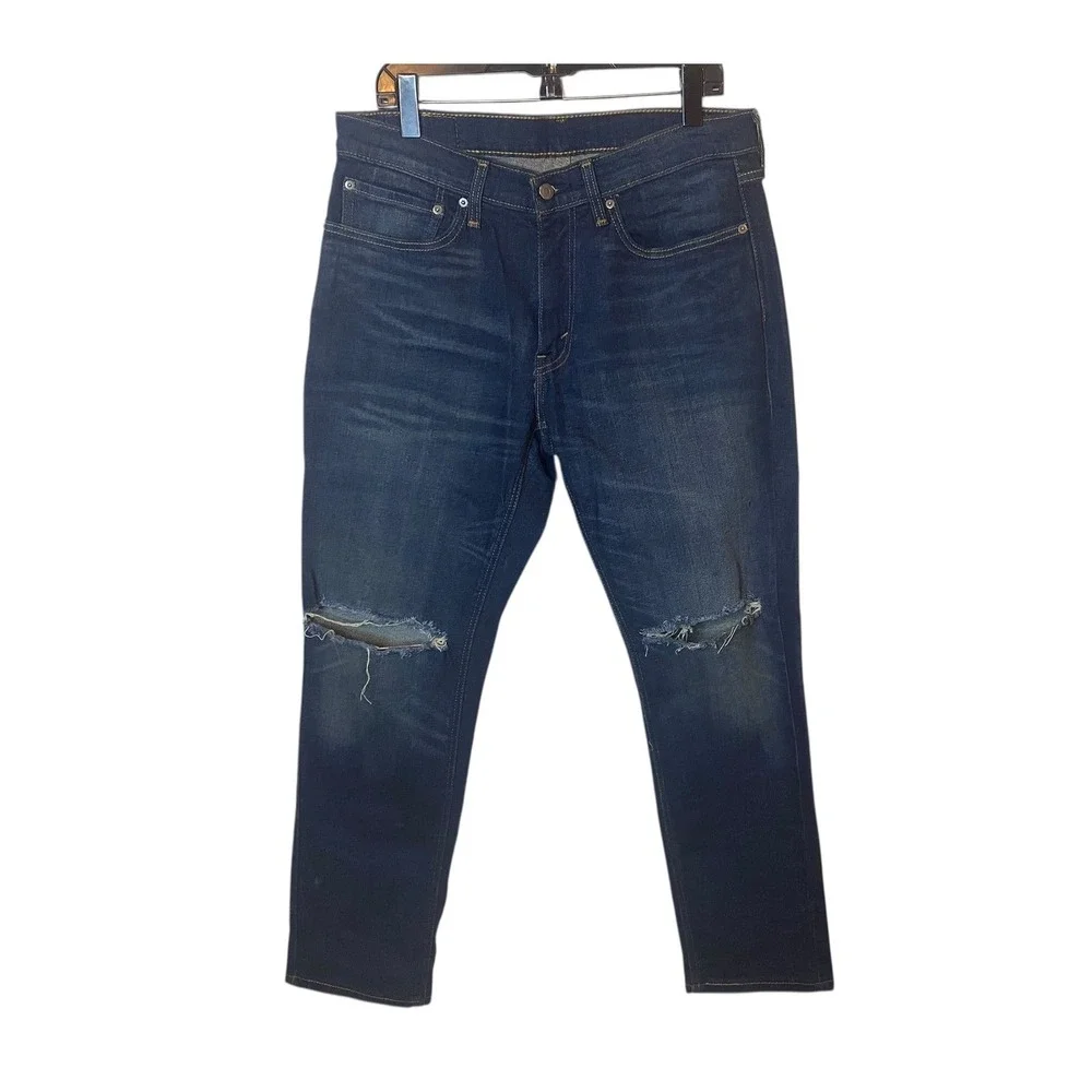 Levis 541 Athletic Taper Jeans Men's W34 L32 Blue Denim Distressed